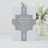 ボーイズパーソナライズされた《キリスト教》洗礼式や命名式、バプテスマ招待状 招待状 (スタンド正面)