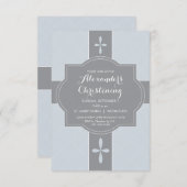 ボーイズパーソナライズされた《キリスト教》洗礼式や命名式、バプテスマ招待状 招待状 (正面/裏面)