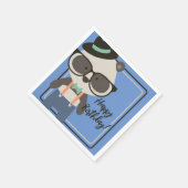 ボーイズヒップスターミスターパンダベア誕生日 スタンダードカクテルナプキン (角)