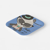 ボーイズヒップスターミスターパンダベア誕生日 ペーパープレート (傾斜あり)