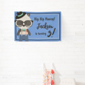 ボーイズヒップスターミスターパンダベア誕生日 横断幕 (インサイチュ)