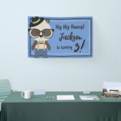 ボーイズヒップスターミスターパンダベア誕生日 横断幕 (トレードショー)