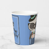 ボーイズヒップスターミスターパンダベア誕生日 紙コップ (右)