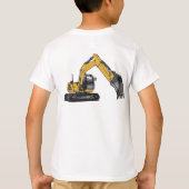 ボーイズビッグキャタピラ掘削機 Tシャツ (裏面)