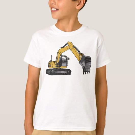 ボーイズビッグキャタピラ掘削機 Tシャツ (正面)
