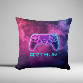 ボーイズビデオゲームネオンパーソナライズされた クッション