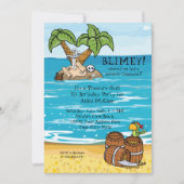 ボーイズピレートトレジャー狩り誕生日パーティー招待状 招待状 (正面)