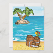 ボーイズピレートトレジャー狩り誕生日パーティー招待状 招待状 (裏面)