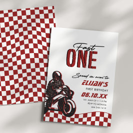 ボーイズファストワン1stダートバイク誕生日 招待状