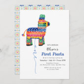 ボーイズファーストフィエスタ誕生日ピニャータ招待状 招待状 (正面/裏面)