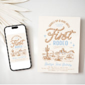 ボーイズファーストロデオ誕生日招待状 招待状