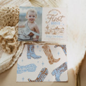 ボーイズファーストロデオ誕生日招待状 招待状