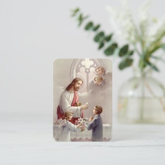 ボーイズファースト聖餐式祈りの言葉カード 名刺 (スタンド正面)