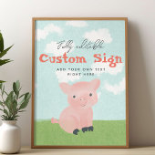 ボーイズファームアニマルウォーターカスタムカラー記号 ポスター