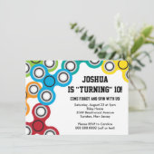 ボーイズフィジットスピナーバースデーパーティー 招待状 (スタンド正面)