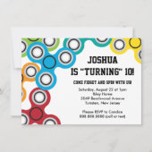 ボーイズフィジットスピナーバースデーパーティー 招待状 (正面)