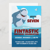 ボーイズフィナスタティックシャークパーティー 招待状 (正面/裏面)