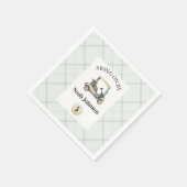 ボーイズフィフス誕生日パー・ティー・ゴルフでスイングオン スタンダードカクテルナプキン (角)