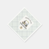 ボーイズフィフス誕生日パー・ティー・ゴルフでスイングオン スタンダードカクテルナプキン (角)