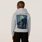 ボーイズフード付きスウェットシャツ (裏面フル)