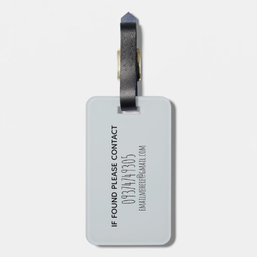 ボーイズブルーウォーターカラーゼブラサファリとキッズ名 ラゲッジタグ (裏面縦)