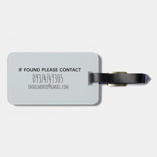 ボーイズブルーウォーターカラーゼブラサファリとキッズ名 ラゲッジタグ (裏面横)