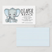 ボーイズブルーエレファントおむつラッフル エンクロージャーカード (正面/裏面)