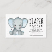 ボーイズブルーエレファントおむつラッフル エンクロージャーカード (正面)