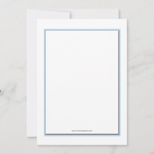 ボーイズブルークロス宗教招待状 招待状 (裏面)