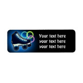 ボーイズブルーグロースケートバースデーパーティー住所 シール (正面)