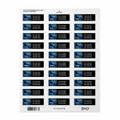 ボーイズブルーグロースケートバースデーパーティー住所 シール (フルシート)