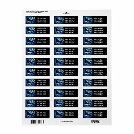 ボーイズブルーグロースケートバースデーパーティー住所 シール (フルシート)