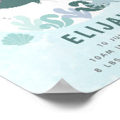 ボーイズブルーザシーアンダー誕生統計子供部屋 ポスター (角)