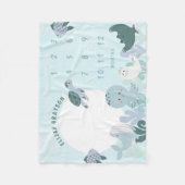 ボーイズブルーザシー月間マイルストーンベビー フリースブランケット (正面)