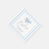 ボーイズブルーストライプのバプティスナプキン スタンダードカクテルナプキン (角)