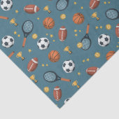 ボーイズブルースポーツサッカーキッズモダン誕生日 薄葉紙 (詳細)