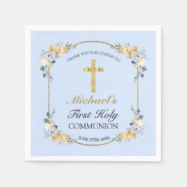 ボーイズブルーフローラ第1聖餐式 スタンダードランチョンナプキン
