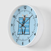 ボーイズブルームースニットパターンモンゴラムレターM 壁時計 (傾斜)