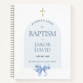 ボーイズブルーモダンボウバプティスゲストブック ノートブック (正面)