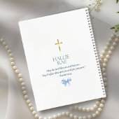 ボーイズブルーモダンボウバプティスゲストブック ノートブック