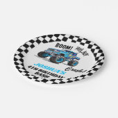 ボーイズブルーモンスタートラック誕生日 ペーパープレート (アングル)