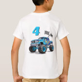 ボーイズブルーモンスタートラック誕生日 Tシャツ (裏面)