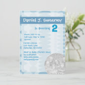 ボーイズブルー誕生日招待状カード 招待状 (スタンド正面)