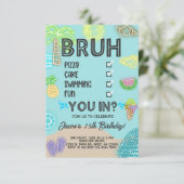 ボーイズプールビーチバースデー ネオンにぎやか ブルゥ お前もな 招待状 (スタンド正面)