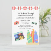 ボーイズプ10代のールパーティー誕生日招待状 招待状 (スタンド正面)