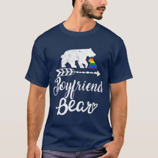 ボーイズベアLGBクリスマスレインボープライドゲイ Tシャツ