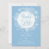 ボーイズベビーそれが寒い外招待状 招待状 (正面)