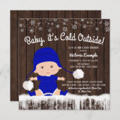 ボーイズベビーザコールドアウトベビーシャワー招待状 招待状 (正面/裏面)