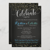 ボーイズベビーシャワー招待状複合関節パーティー 招待状 (正面/裏面)