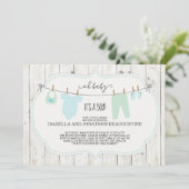 ボーイズベビーシャワー招待状|クロシス素朴ライン 招待状 (スタンド正面)